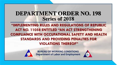 dole department order 198